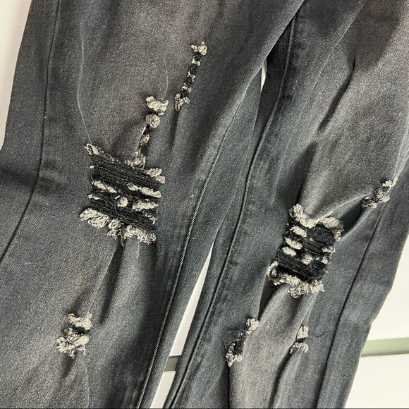 DANT BULUN NWT Men's Slim-Fit Distressed Black Jeans Sz 30 Style & Comfort - Picture 12 of 13